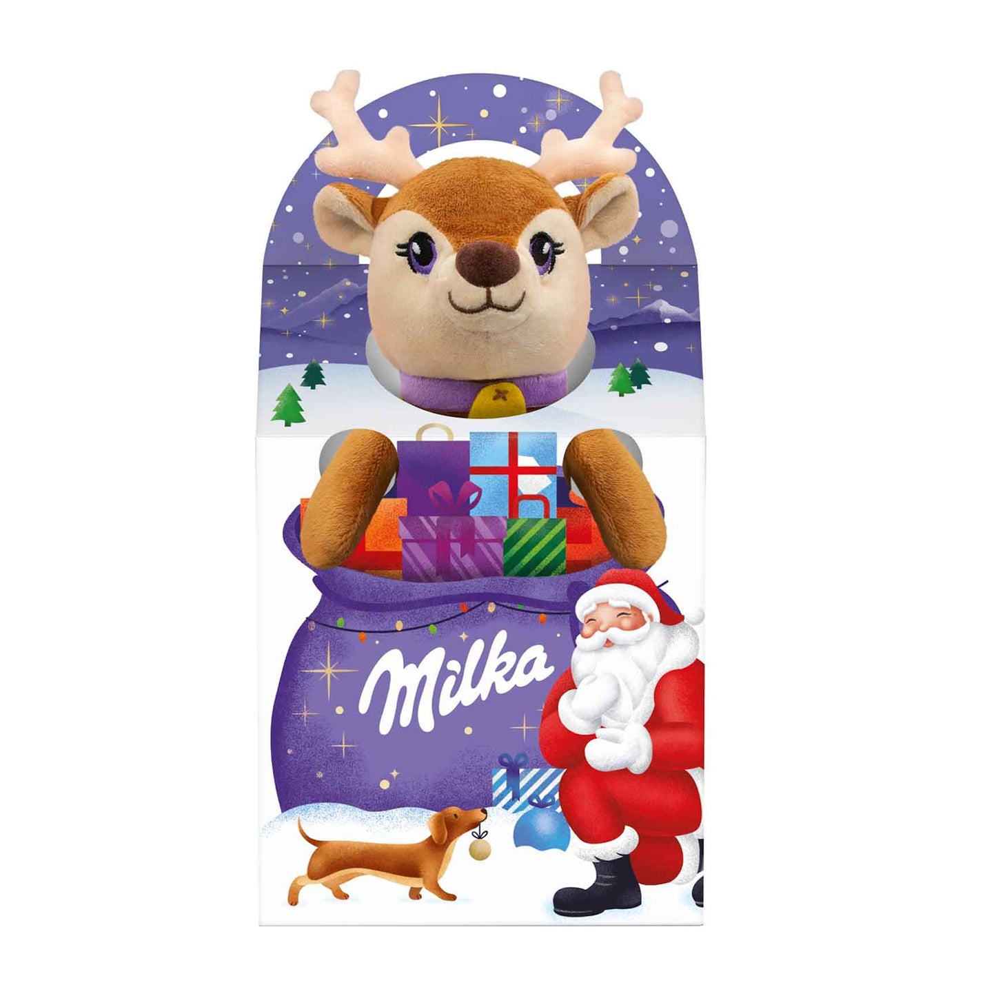 Milka Christmas Magic Mix with plush reindeer, 96 g