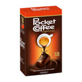Pocket Coffee espresso pralines packaging with Ferrero branding on a white background