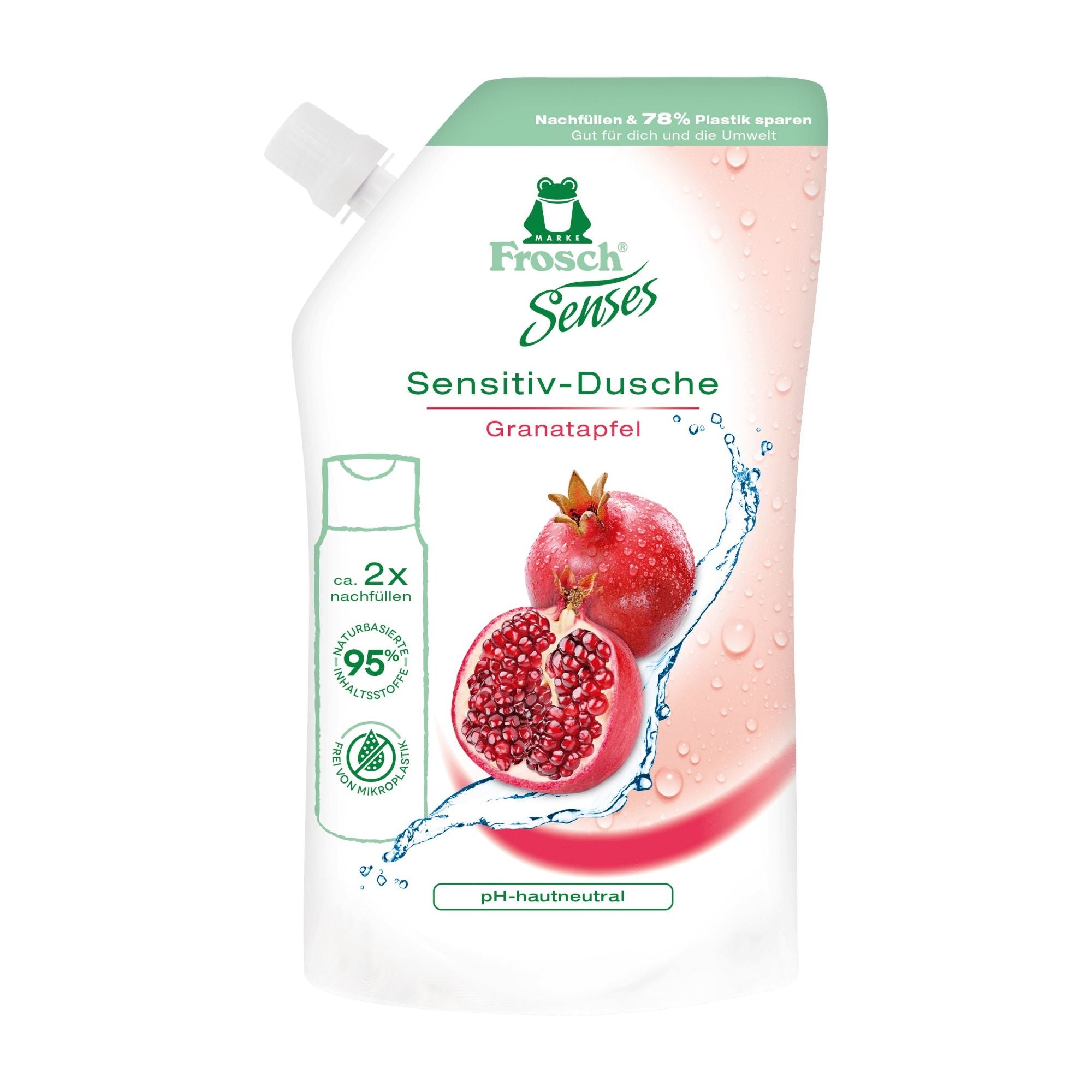Frosch Senses Granatapfel Duschgel Nachfüllpack, 500 ml