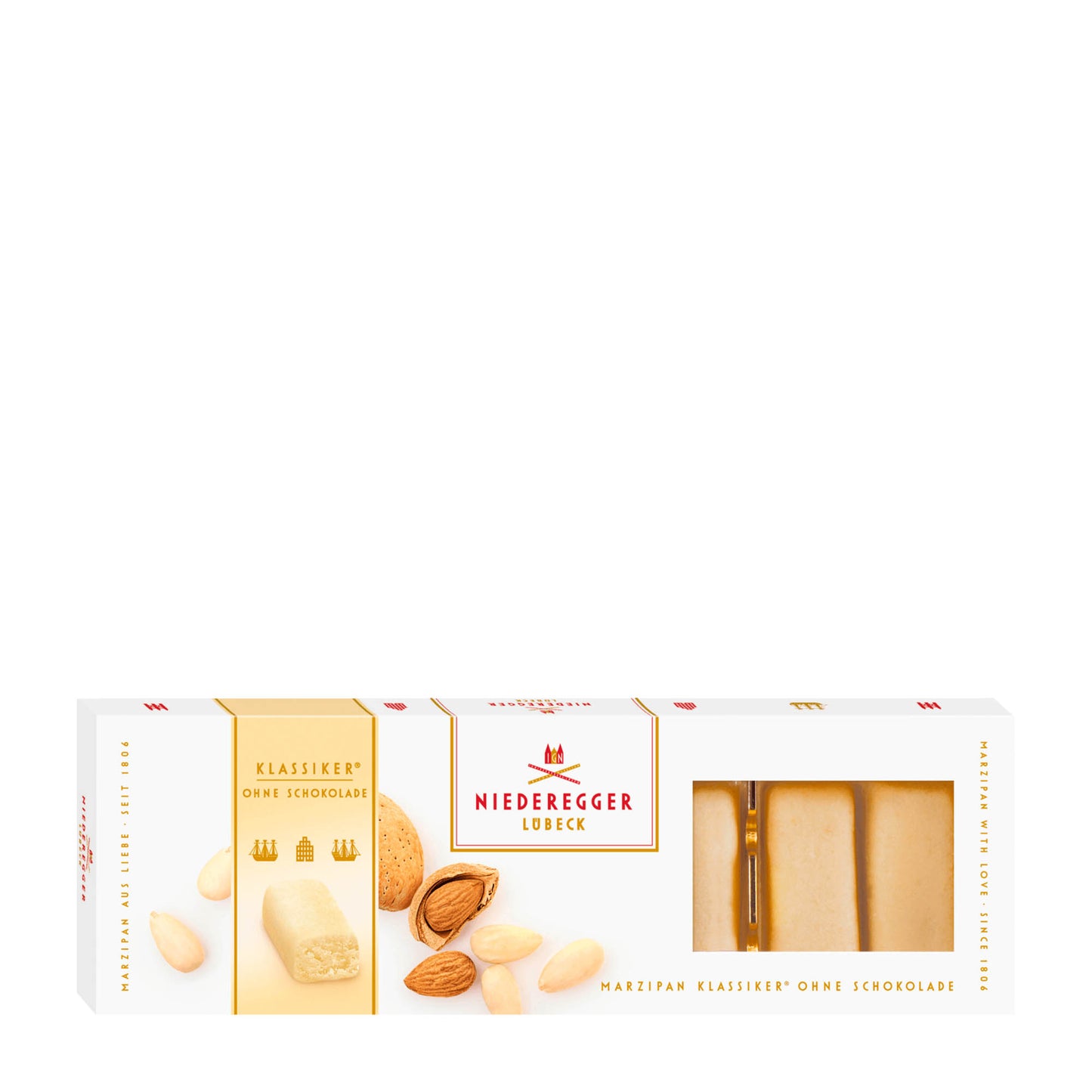 Niederegger Marzipan Classics Pralines Without Chocolate, 100 g