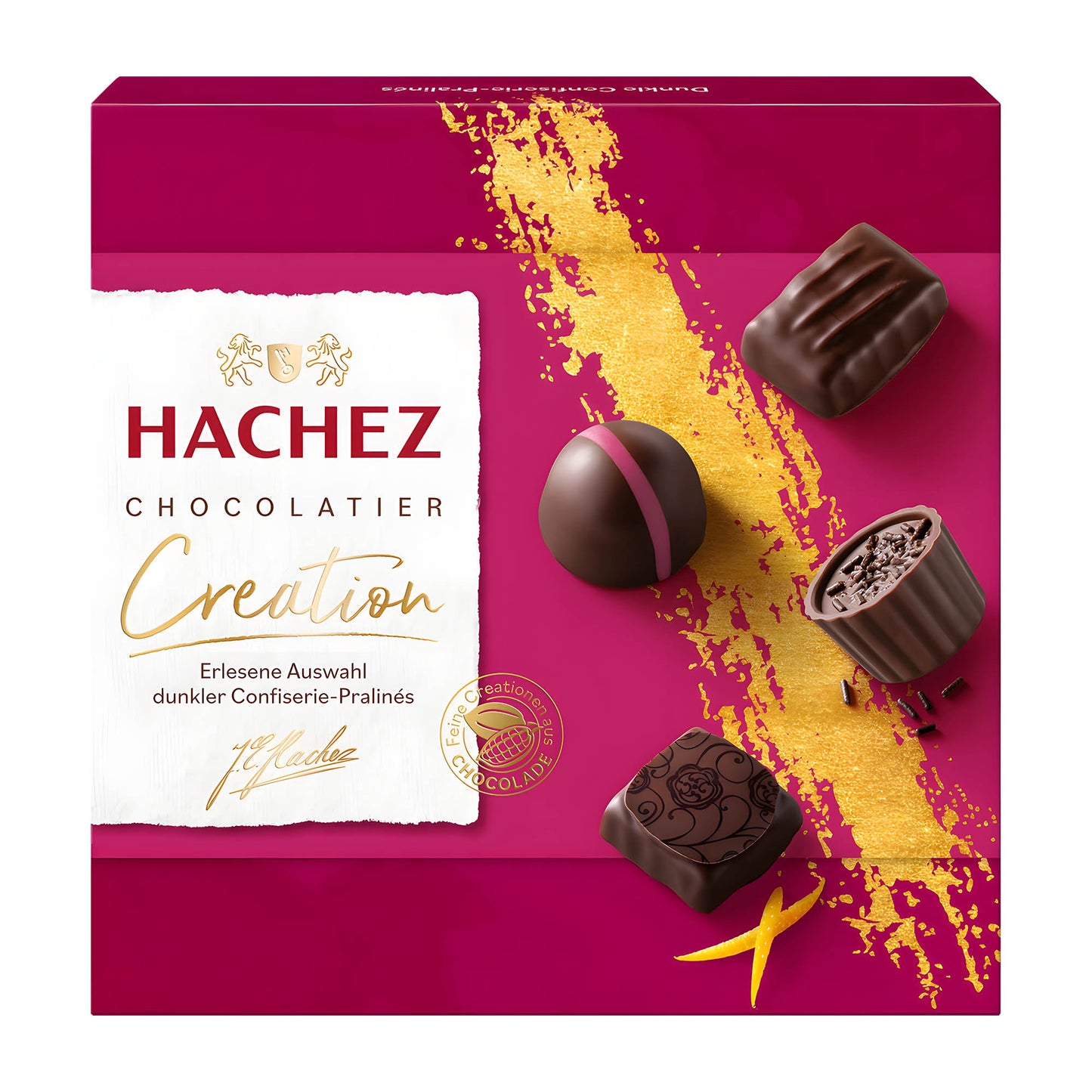 Hachez Creation Pralinen aus dunkler Schokolade, 125 g