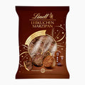 Lindt Gingerbread Marzipan Pralines bag on a light gray background.