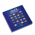 A box of Lindt Mini Pralines on a white background.