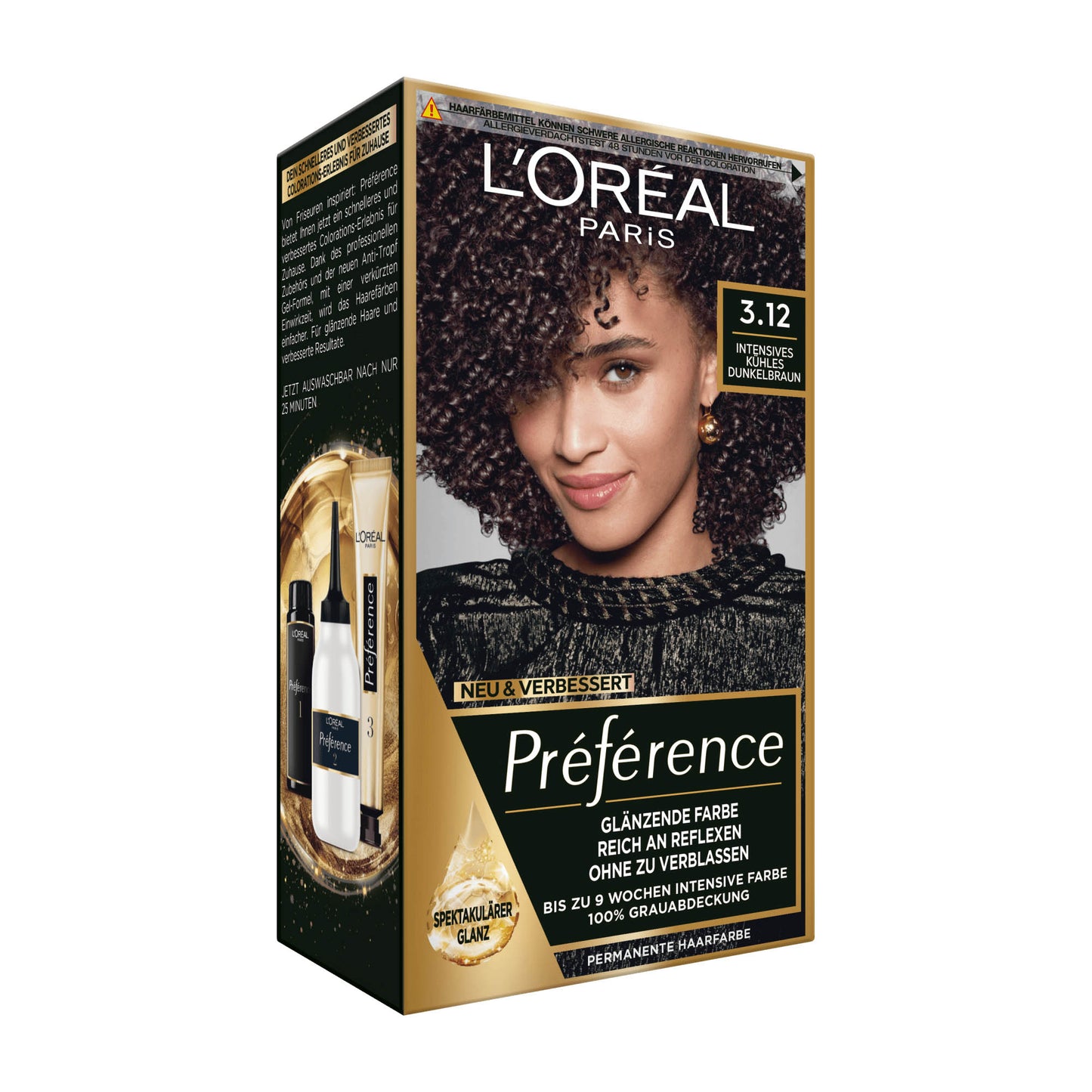 Loreal Paris Preference 3.12 Intense Cool Dark Brown permanent hair color