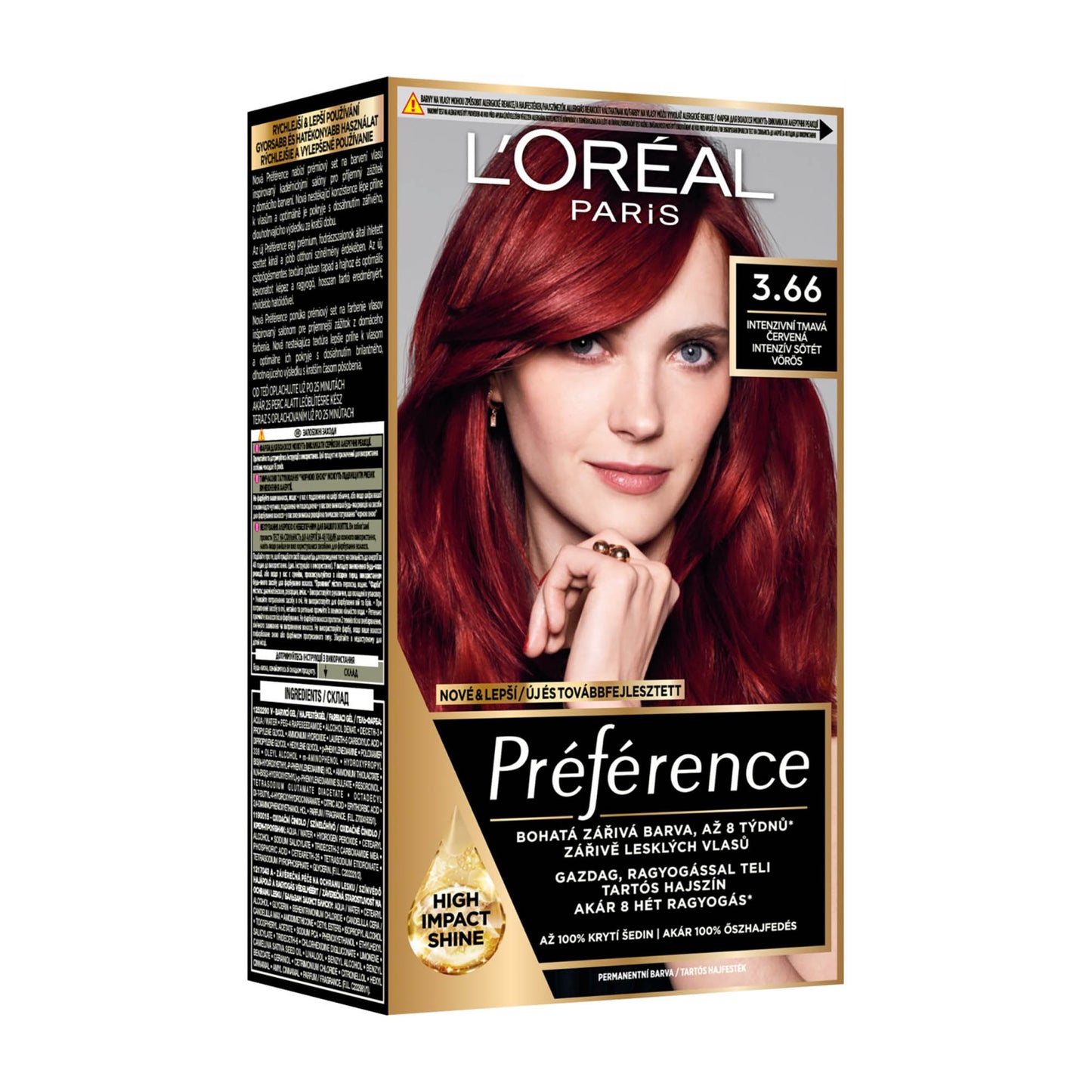 Loreal Paris Preference 3.66 Intensives Dunkelrot permanente Haarfarbe