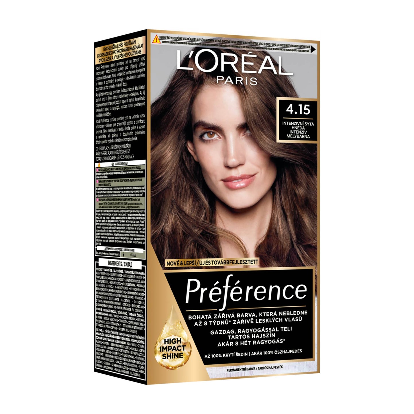 Loreal Paris Preference 4.15 Intense Deep Brown permanent hair color