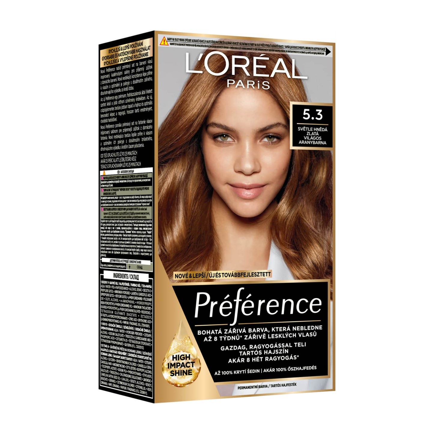 Loreal Paris Preference 5.3 Light Golden Brown permanent hair color