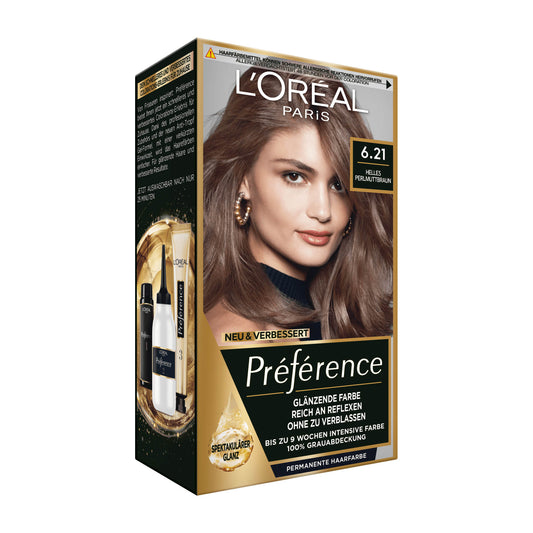 Loreal Paris Preference 6.21 Helles Perlbraun Haarfarbe