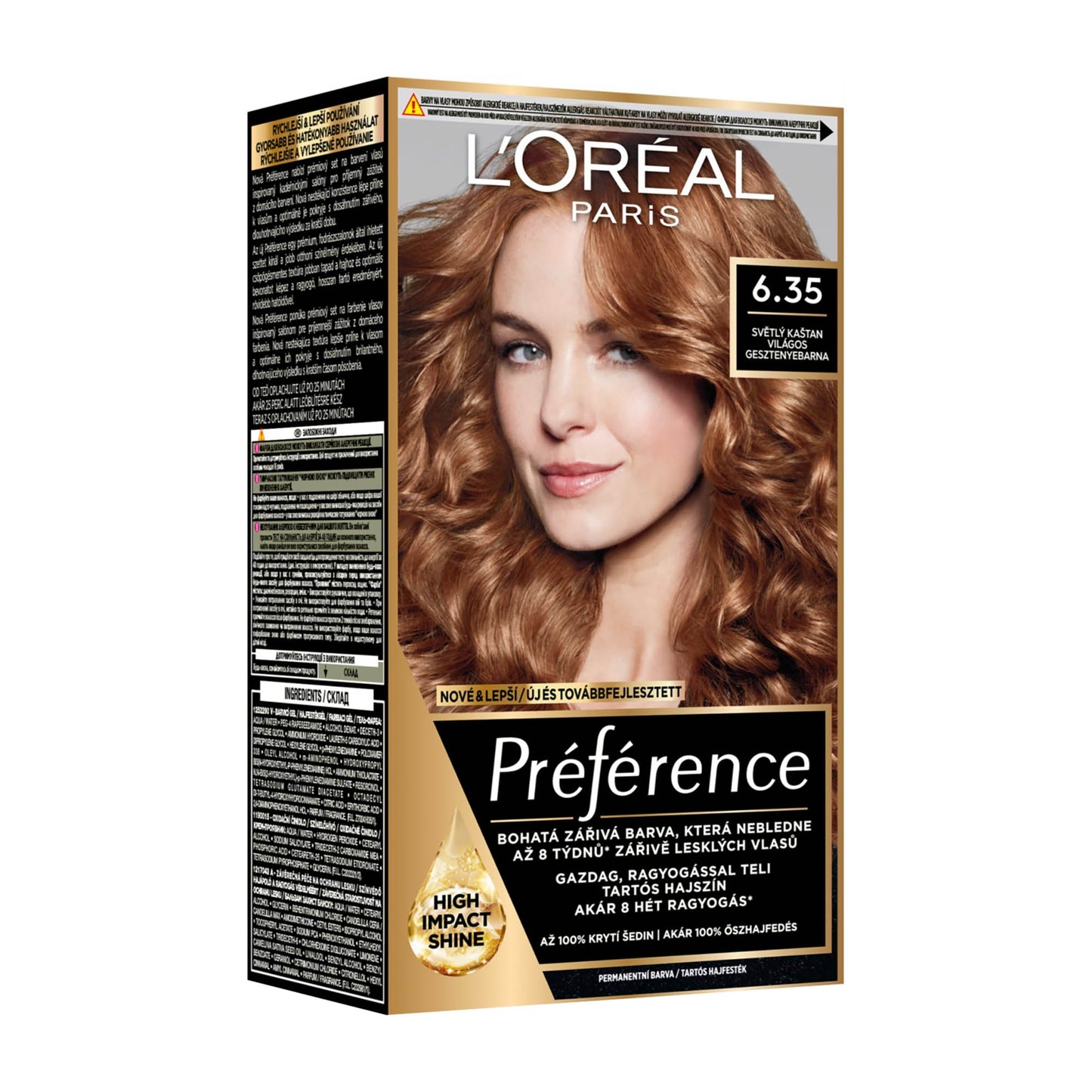 Loreal Paris Preference 6.35 Helles Kastanienbraun Haarfarbe