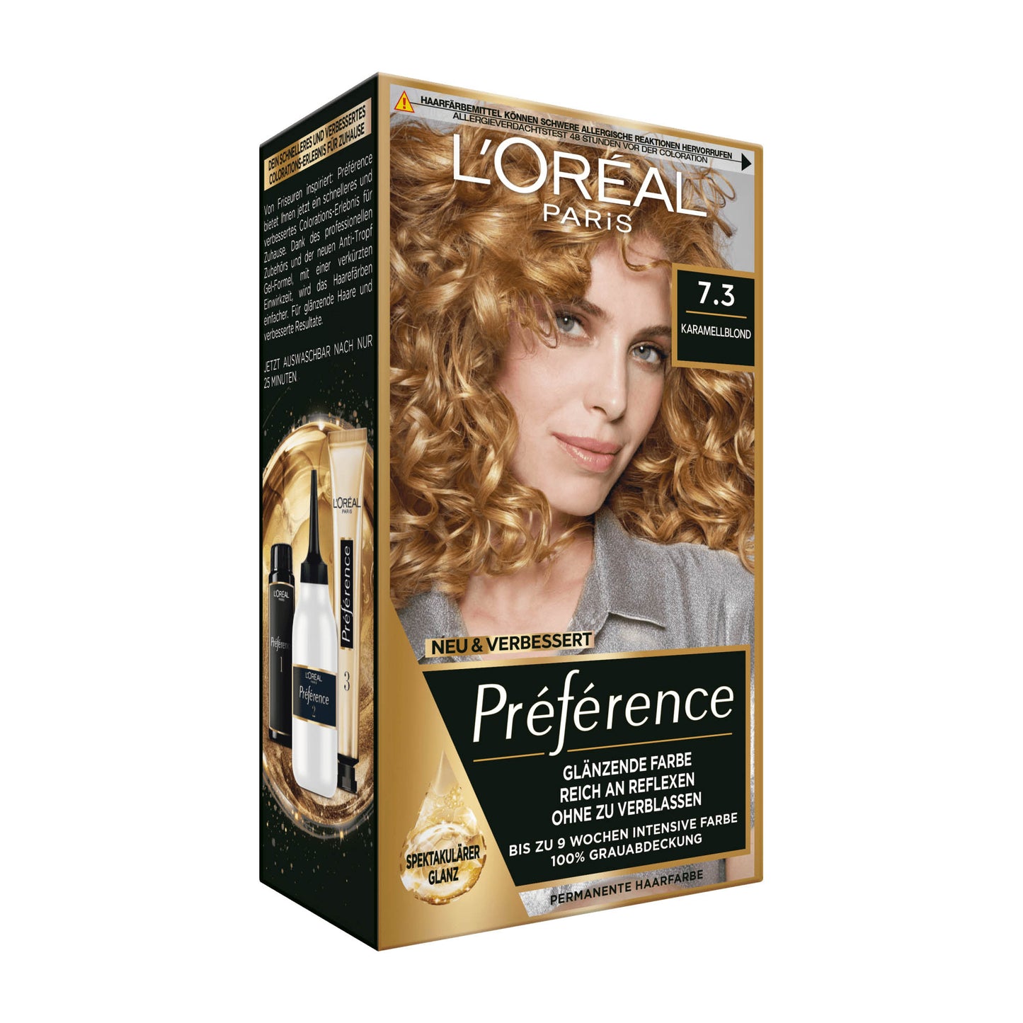 Loreal Paris Preference 7.3 Caramel Blonde permanent hair color