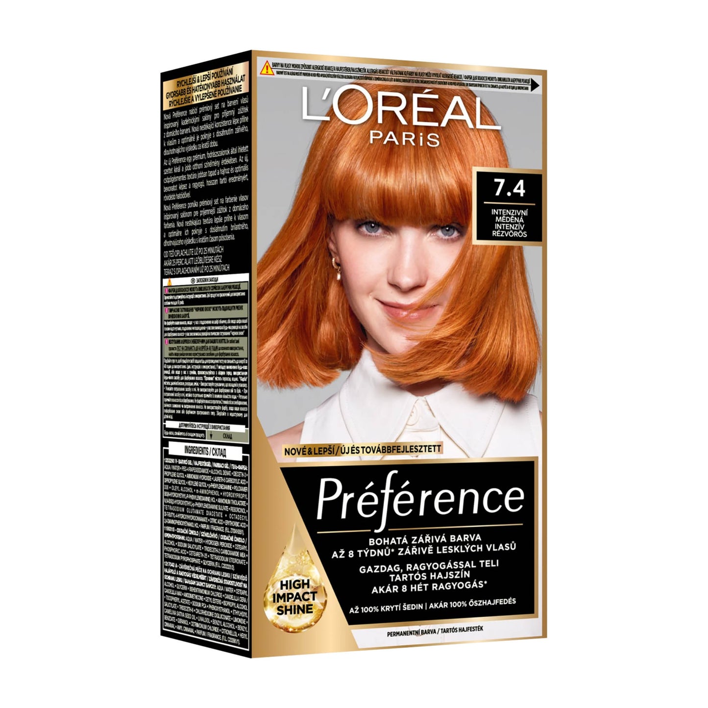 Loreal Paris Preference 7.4 Kupferblond permanente Haarfarbe