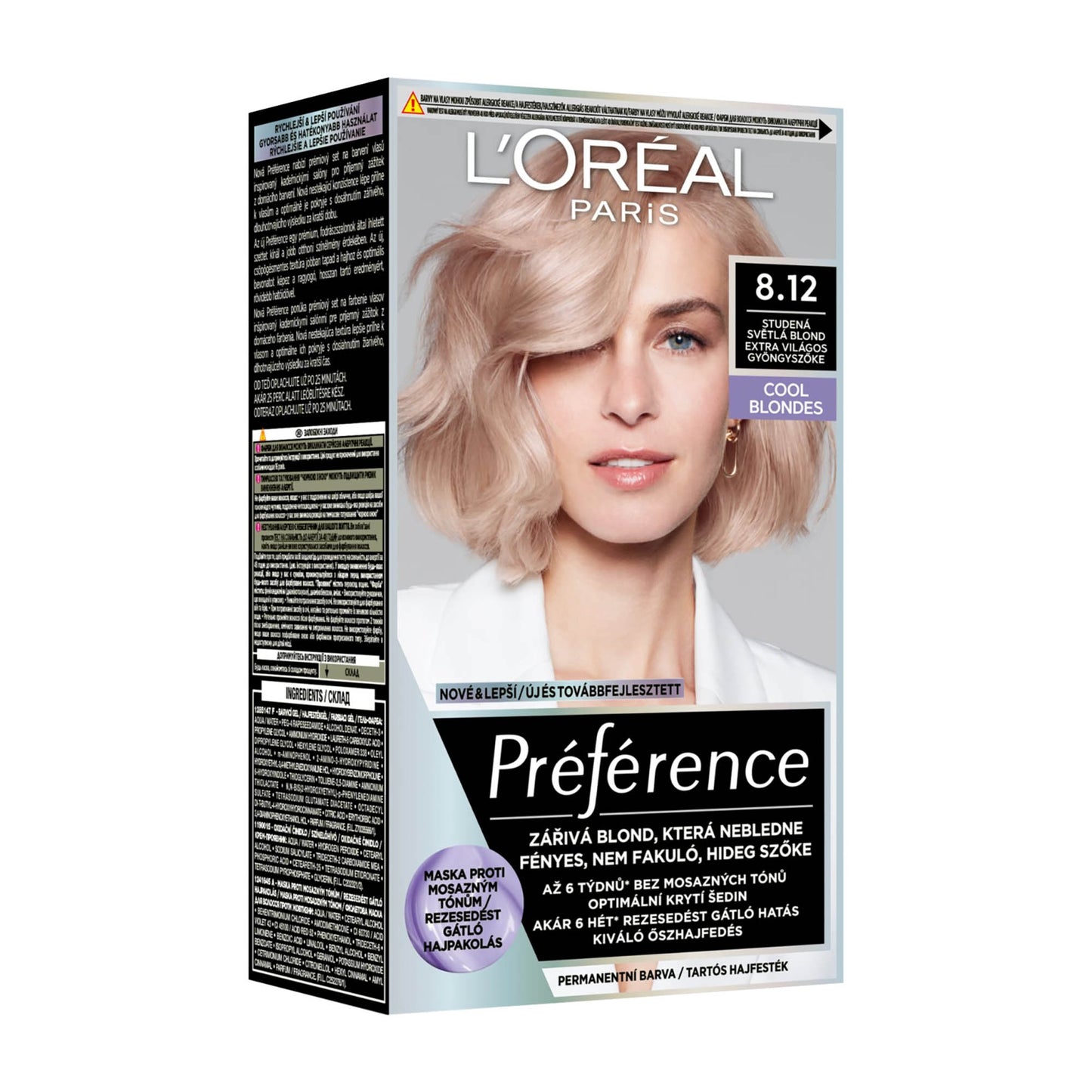 Loreal Paris Preference 8.12 Very Light Pearl Blonde permanent hair color