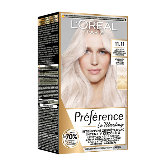 Loreal Paris Preference Le Blonding 11.11 Extra Light Cool Crystal Blonde intensive lightener