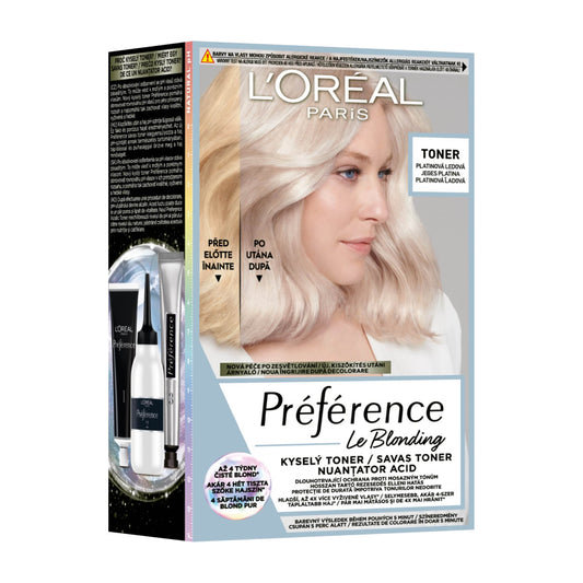 Loreal Paris Preference Le Blonding 01 Platinum Ice acidic toner