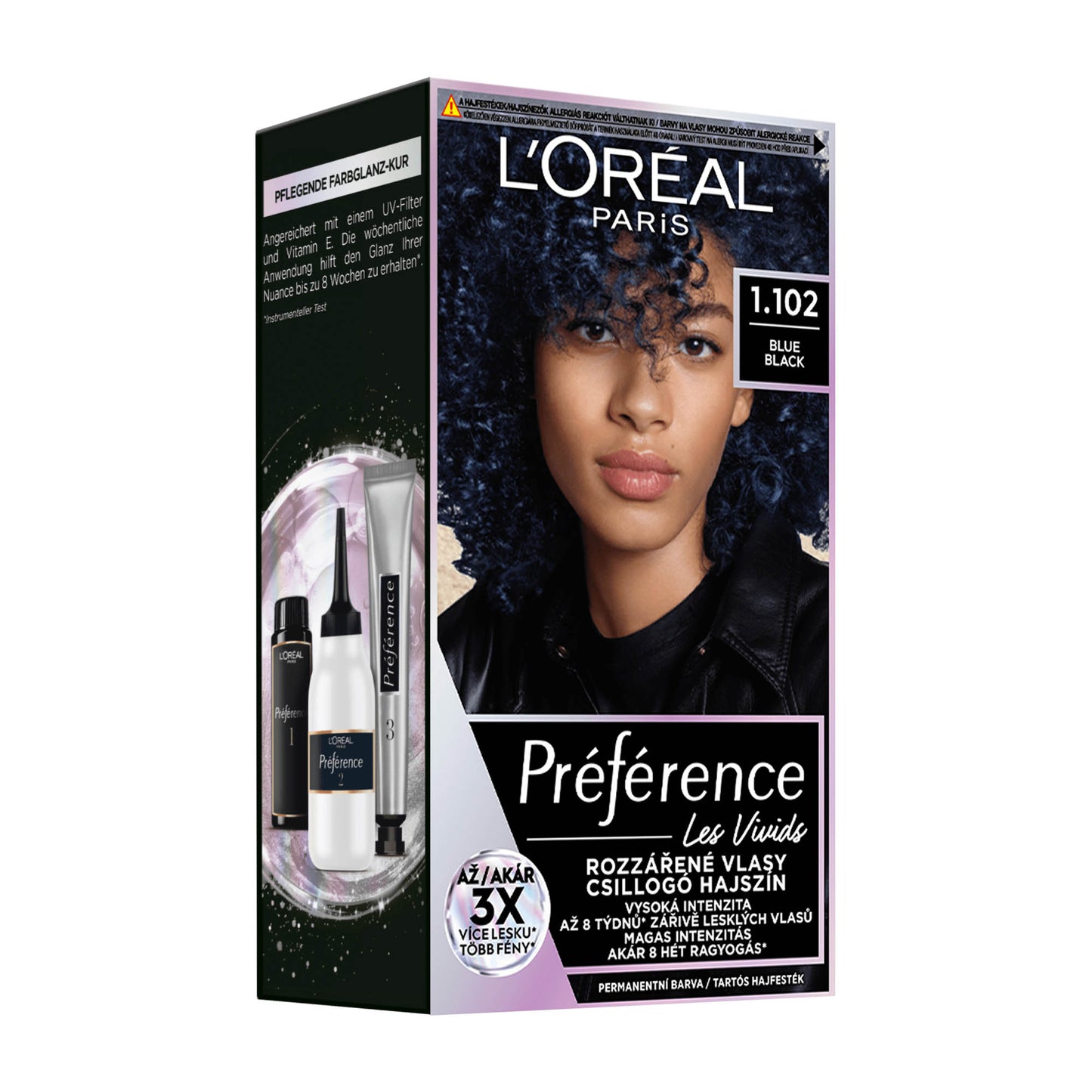 Loreal Paris Preference Les Vivids 1.102 Blue Black permanent hair color