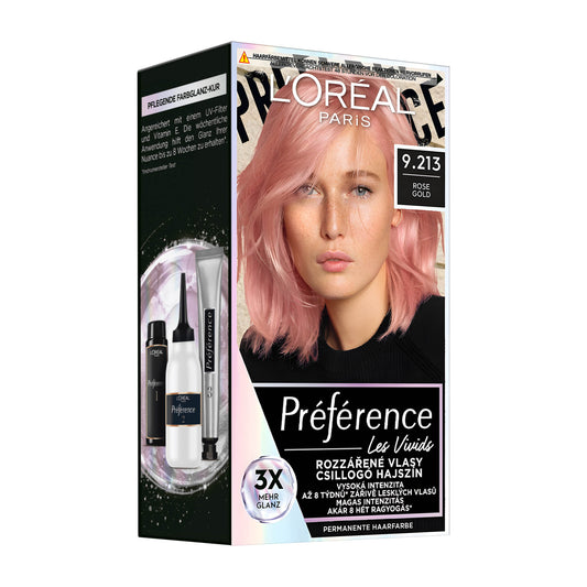 Loreal Paris Preference Les Vivids 9.213 Rose Gold permanent hair color