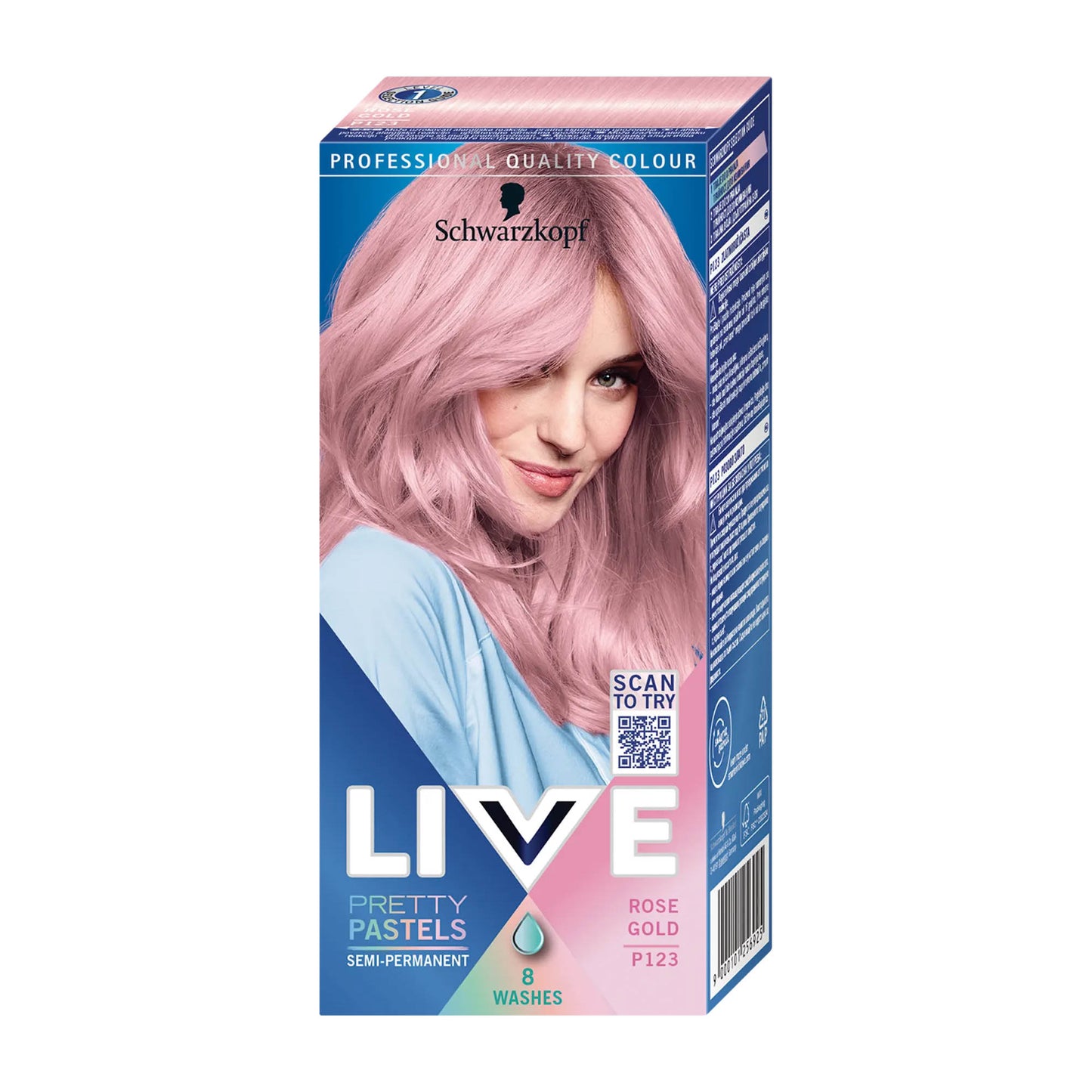 Schwarzkopf LIVE P123 Rose Gold semi-permanent hair color