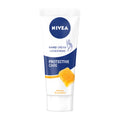 Tube of Nivea Protective Care hand cream on a white background