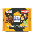Ritter Sport Protein Crisp Crunchy Peanut milk chocolate bar packaging with yellow and black design