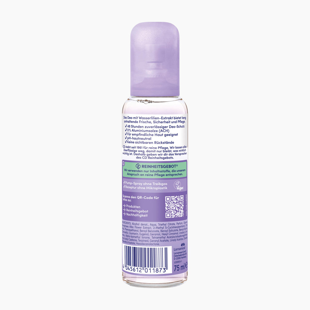 CD Deodorante Spray con Pompa Ninfea, 75 ml