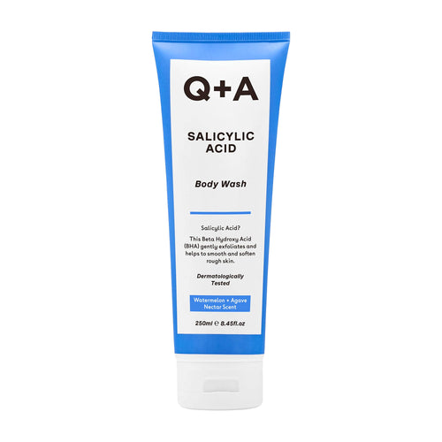 Q+A Salicylic Acid Body Wash tube on a white background