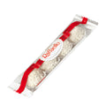 Packaged Raffaello pralines with a red ribbon on a white background