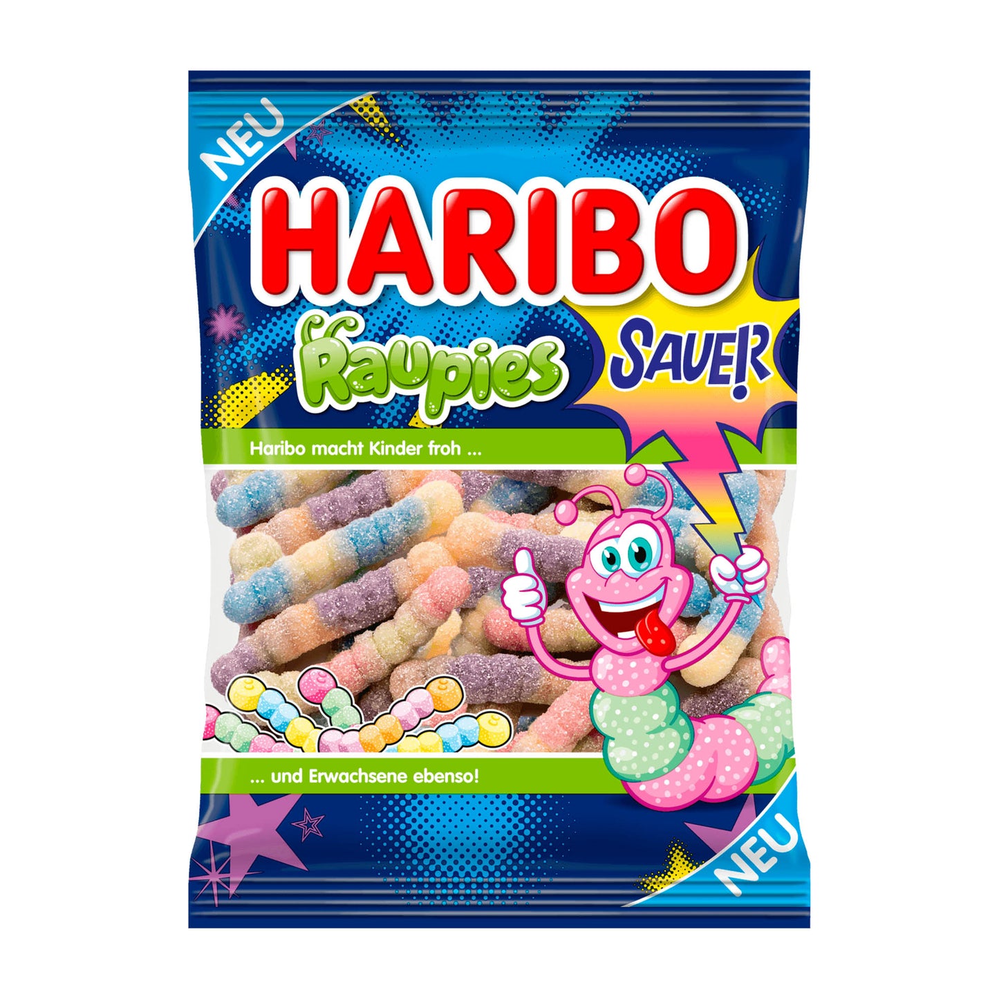 Haribo Raupies Sour Marshmallows, 160 g