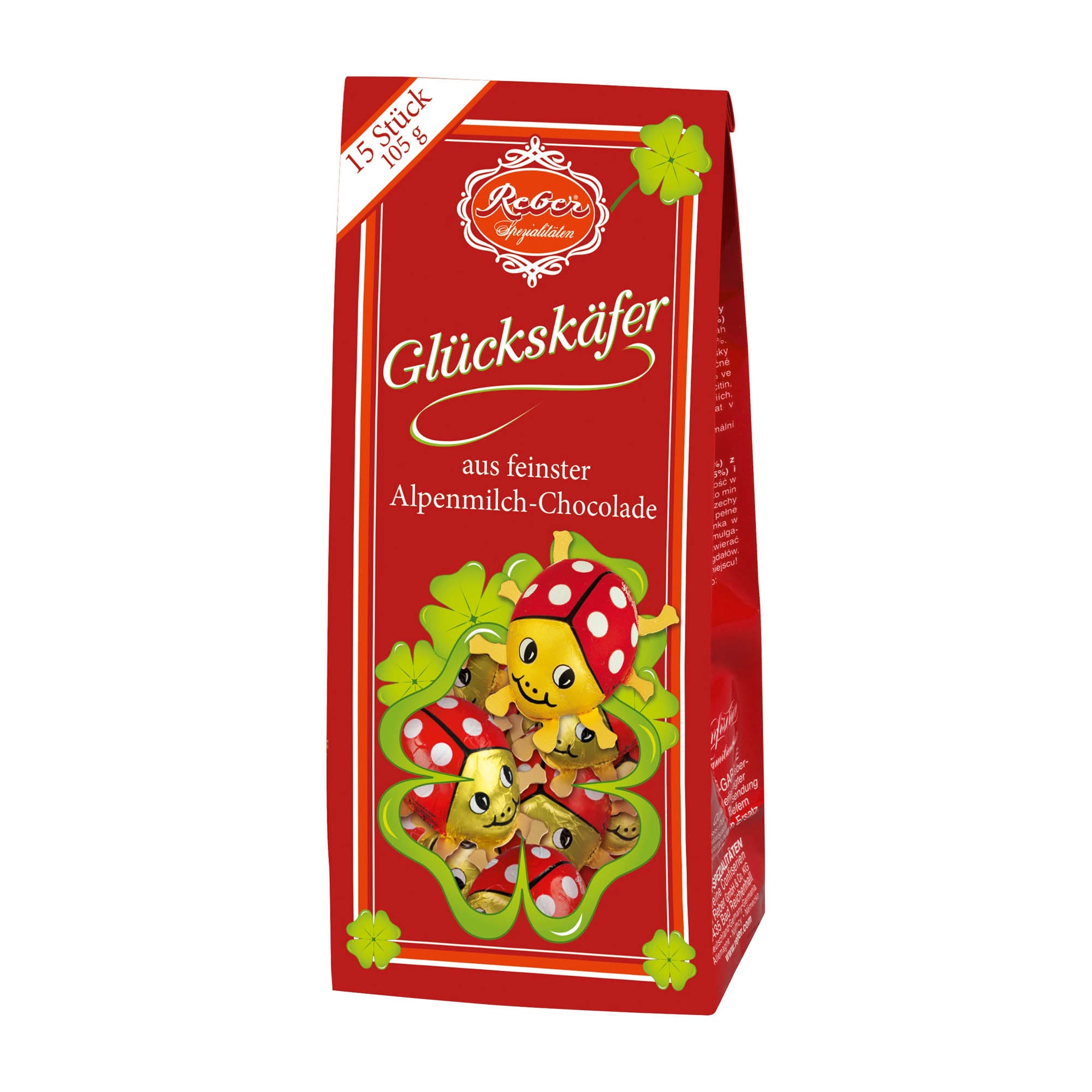 Reber Glückskäfer milk chocolate ladybugs, 105 g