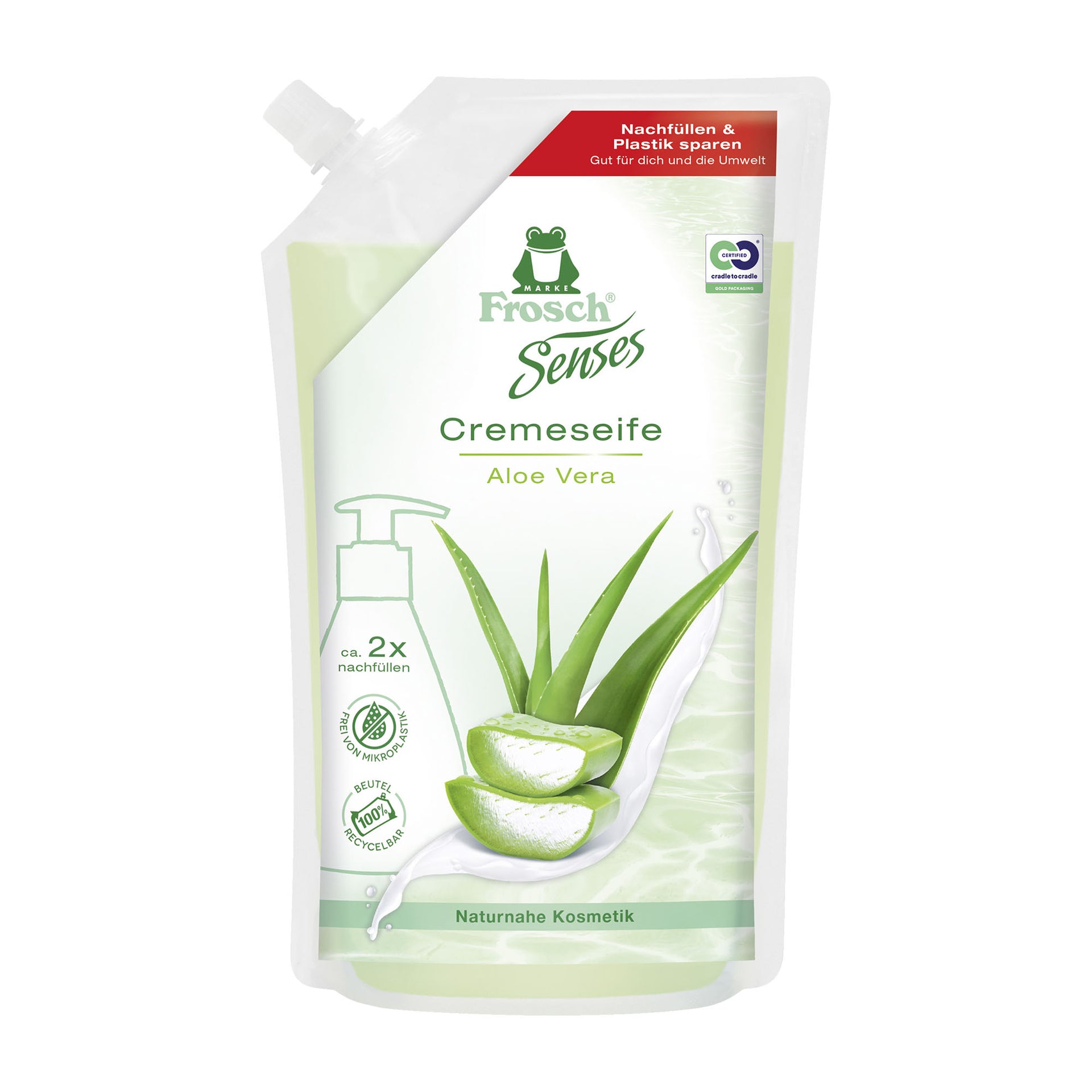 Frosch Senses Aloe Vera Flüssigseife Nachfüller, 500 ml – Peppery Spot
