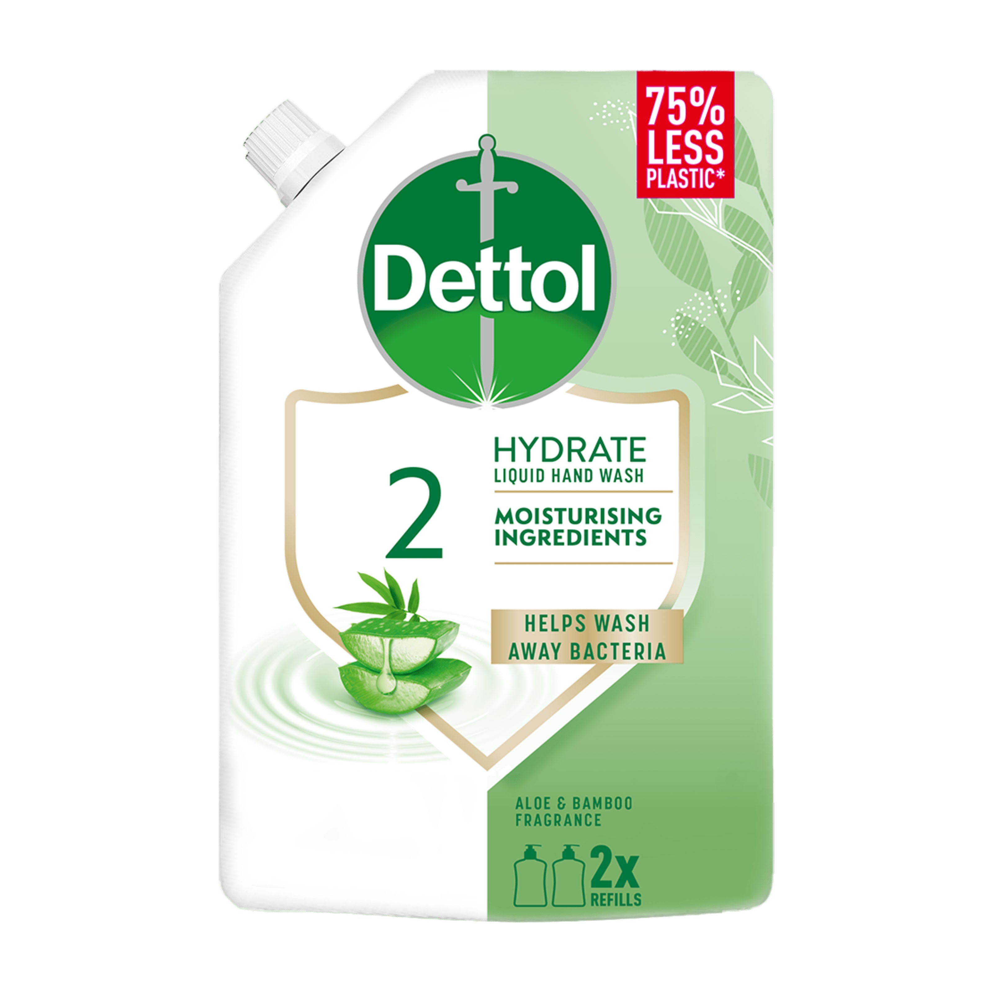 Dettol Hydrate Liquid Hand Wash Refill packaging on a white background