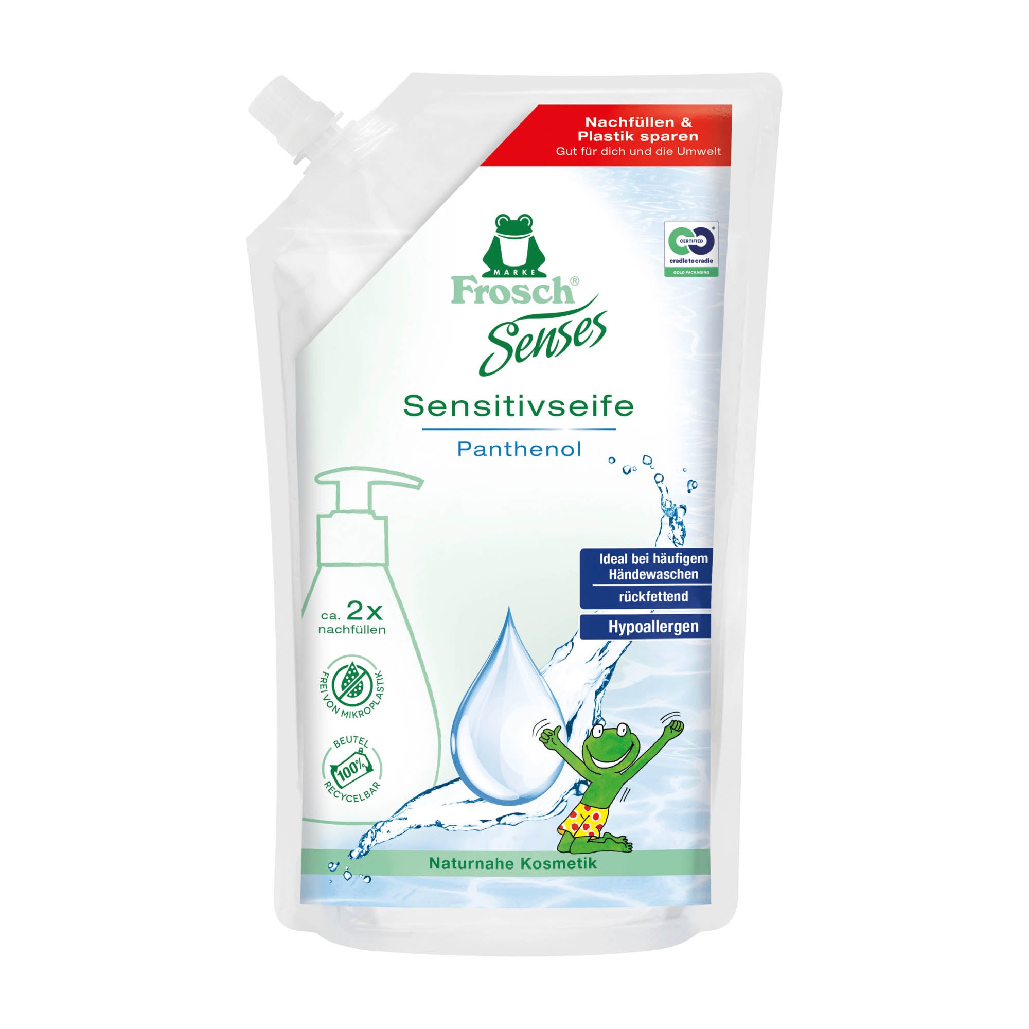 Frosch Senses Sensitiv Flüssigseife Nachfüller, 500 ml