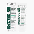 Revuele Centella Barrier Restore Hand Cream tube and packaging on a light gray background.