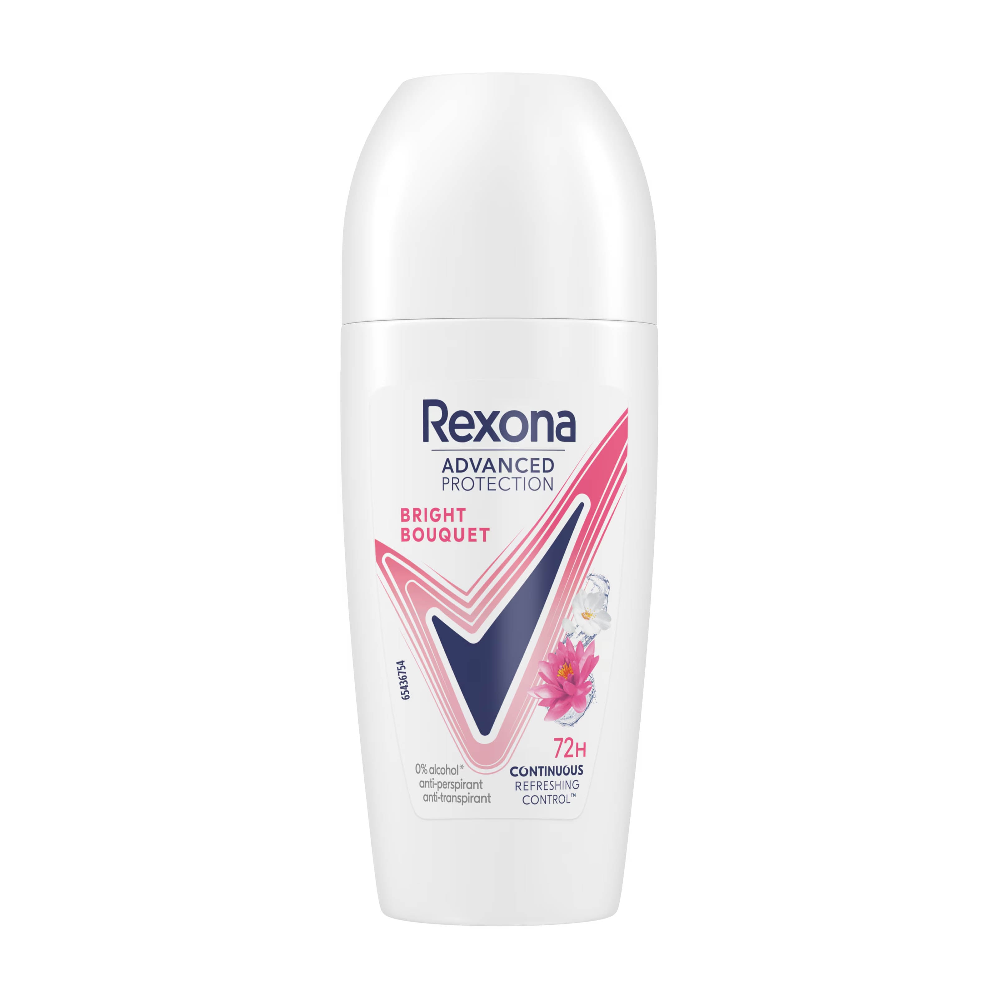 Rexona Advanced Protection Bright Bouquet antiperspirant roll-on on a white background