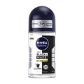 Nivea Men Black & White Epic Night Antiperspirant Roll-On on a white background.