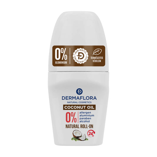 Dermaflora Coconut Oil natural deodorant roll-on, 50 mL