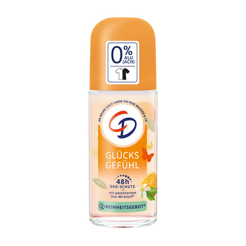 CD Glücksgefühl Happiness deodorant roll-on on a white background.