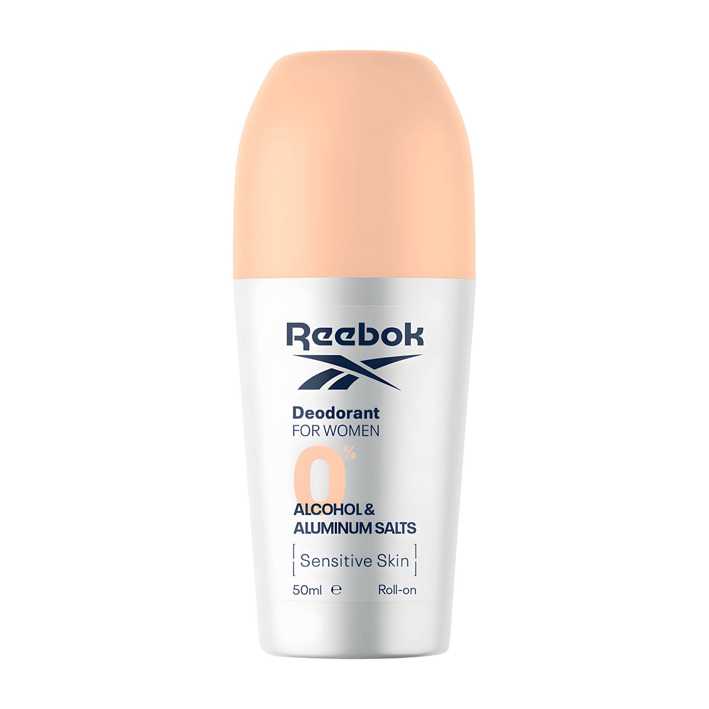 Reebok Women Sensitive Skin 0% Alkohol & Aluminiumsalze Deodorant Roll-On, 50 ml