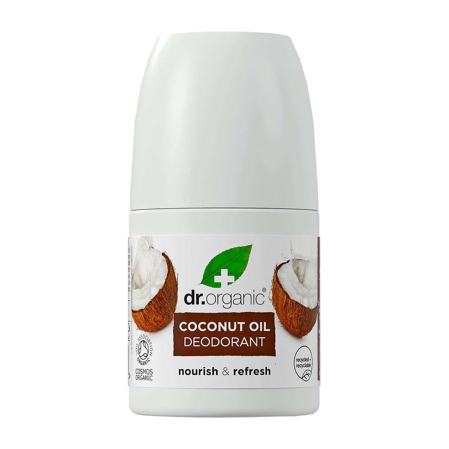 Dr Organic Coconut Oil nourish & refresh deodorant roll-on, 50 mL