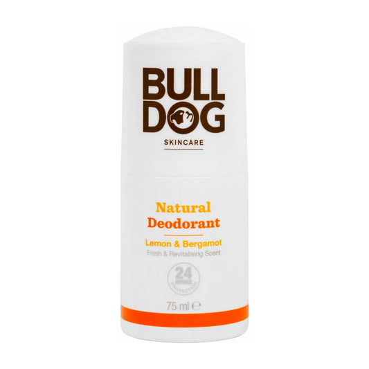 Bulldog Skincare Lemon & Bergamot natural deodorant roll-on, 75 mL