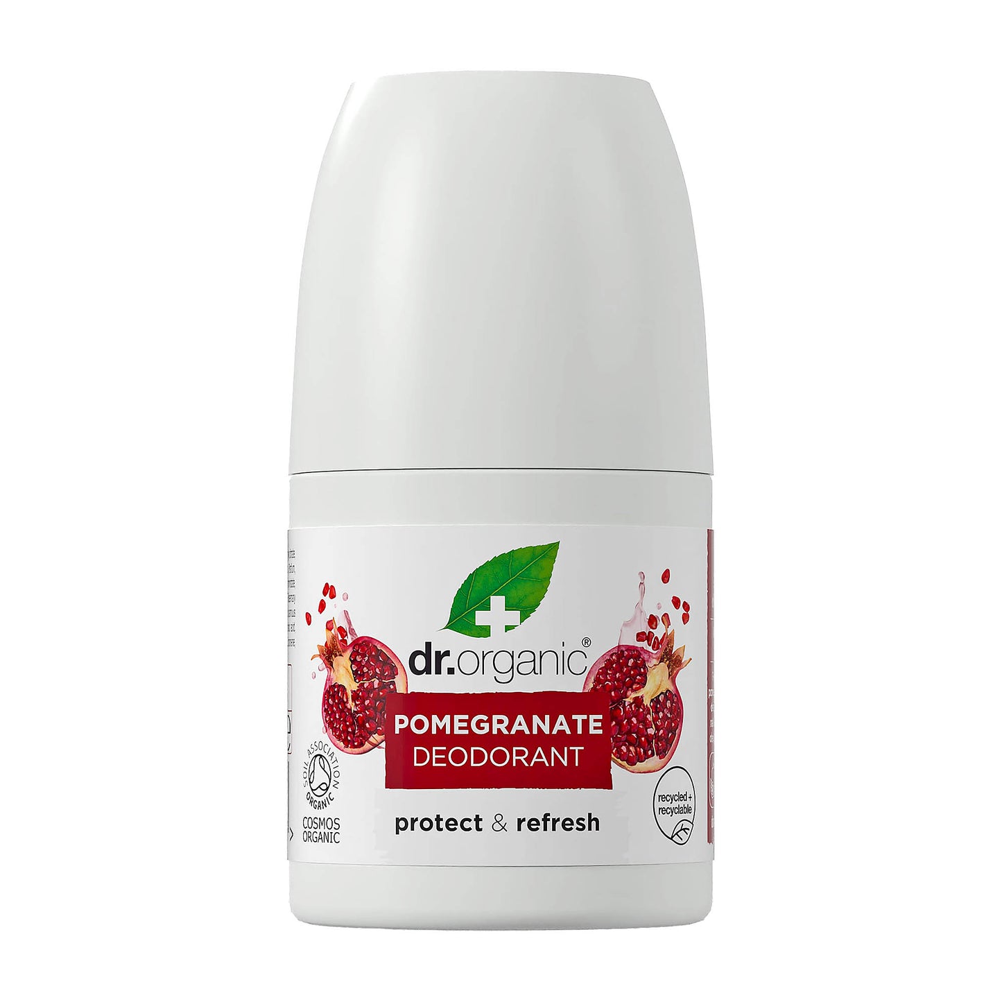 Dr Organic Pomegranate protect & refresh deodorant roll-on, 50 mL