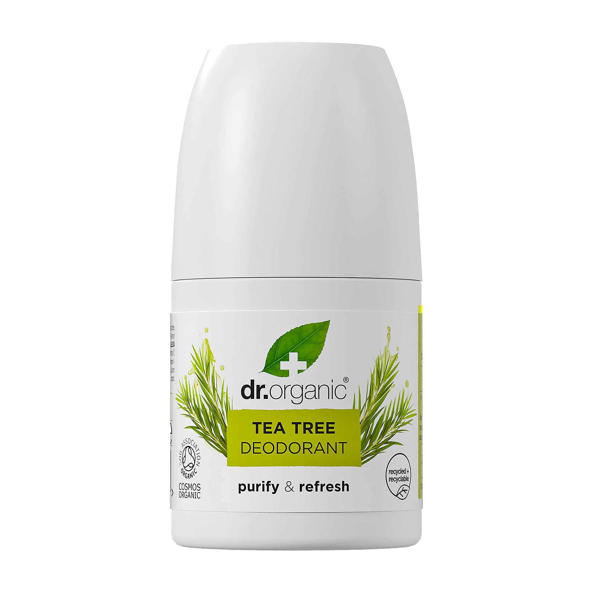 Dr Organic Tea Tree Deodorant-Roll-On zum Reinigen und Erfrischen, 50 ml