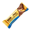Roshen Milk Chocolate Crème Brulee bar in gold and blue packaging on a white background