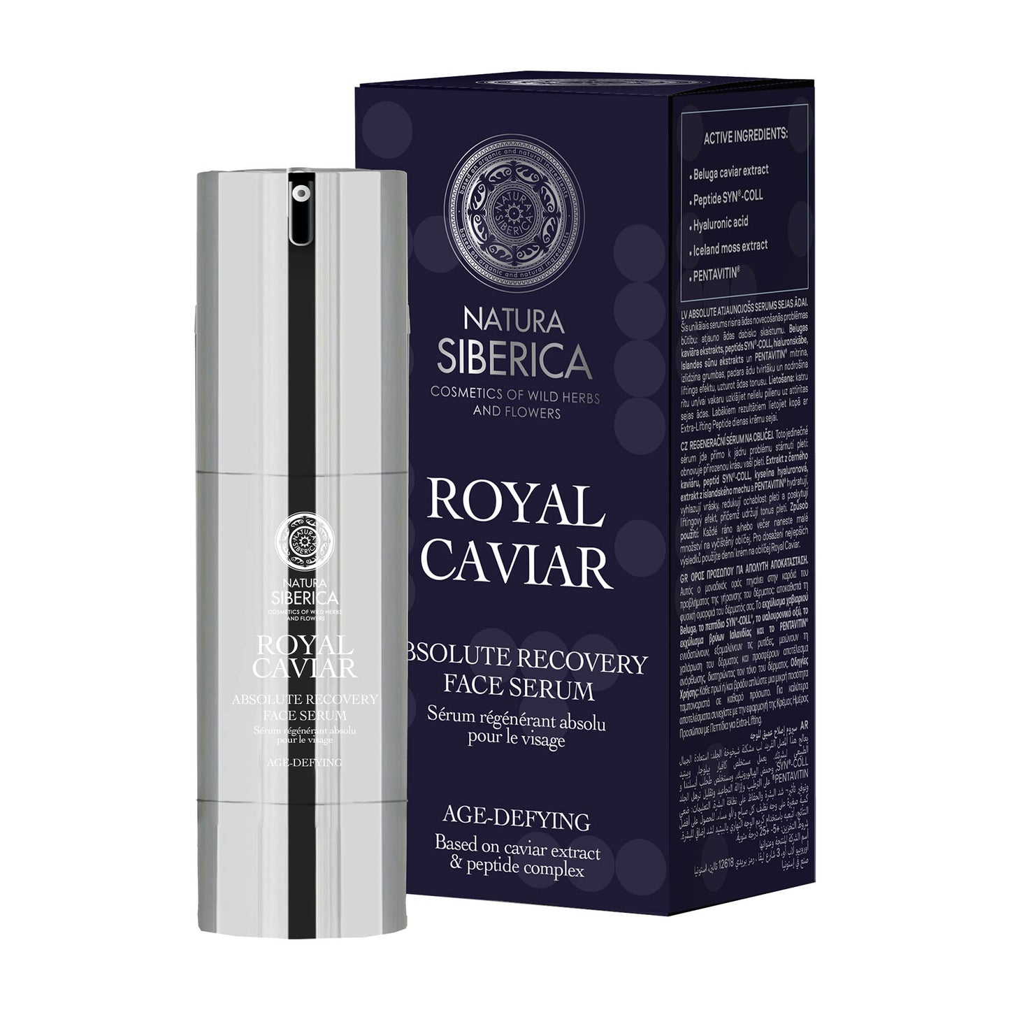 Natura Siberica Royal Caviar absolute recovery age-defying face serum, 30 mL