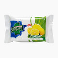A 75g package of Safeguard Lemon Gentle Care hand wash soap, featuring a white wrapper with a blue and green logo and yellow lemon illustrations.