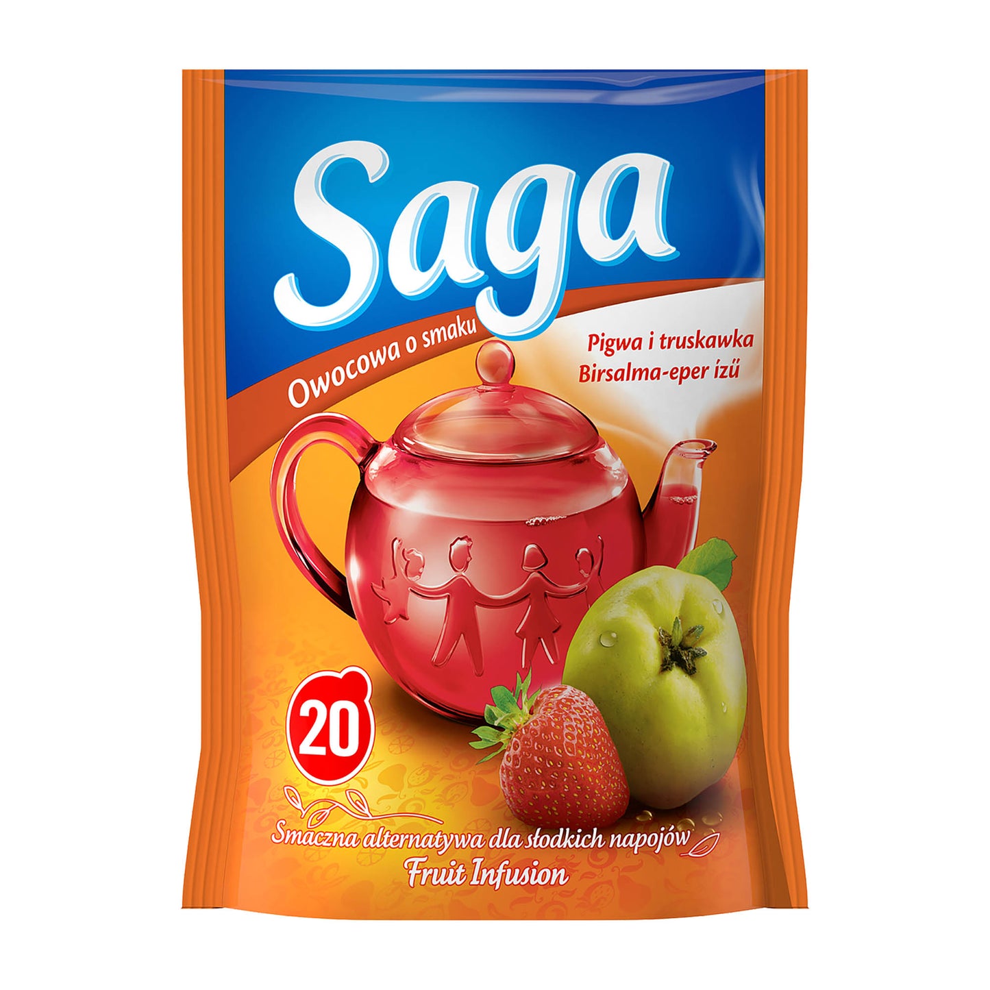 Saga Quitte-Erdbeere Früchtetee, 20 Stück