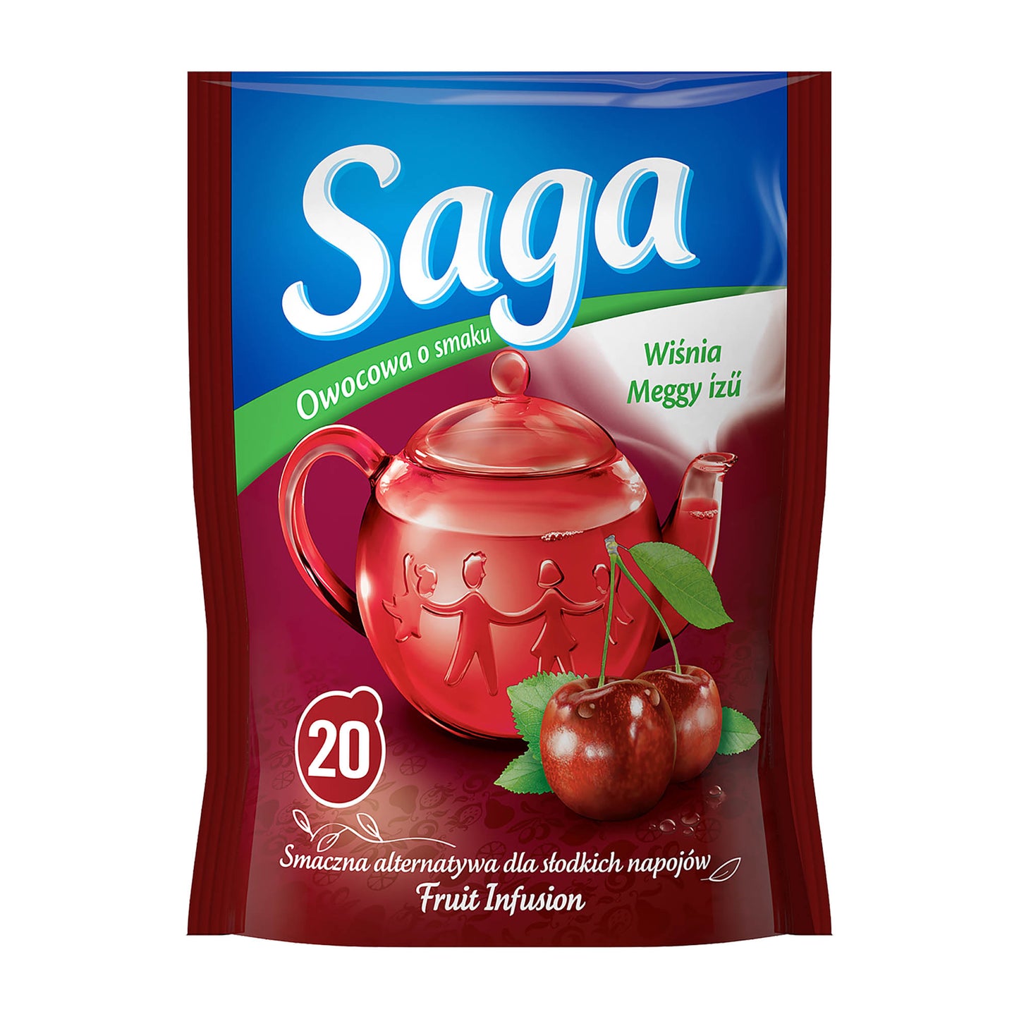 Saga Sauerkirsch Früchtetee, 20 Stück