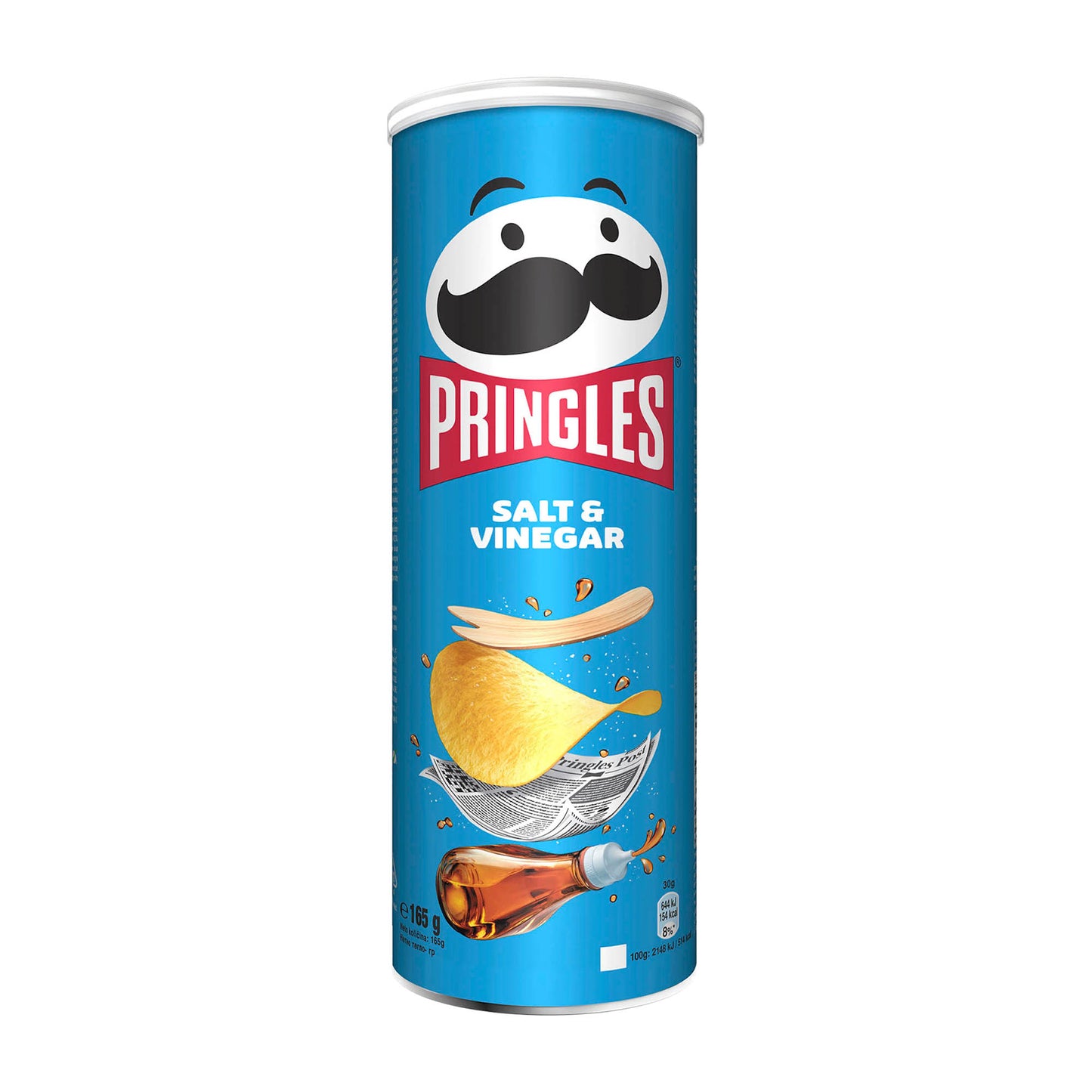 Pringles Salt & Vinegar Potato Crisps, 165 g