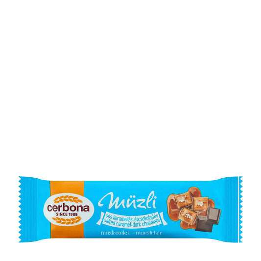 Cerbona Salted Caramel & Dark Chocolate Muesli Bar, 20 g