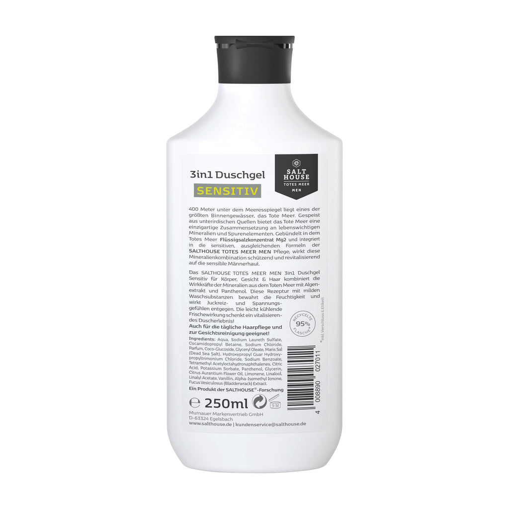 Salthouse Men Shower Gel 3in1 Sensitive Dead Sea, 250 mL
