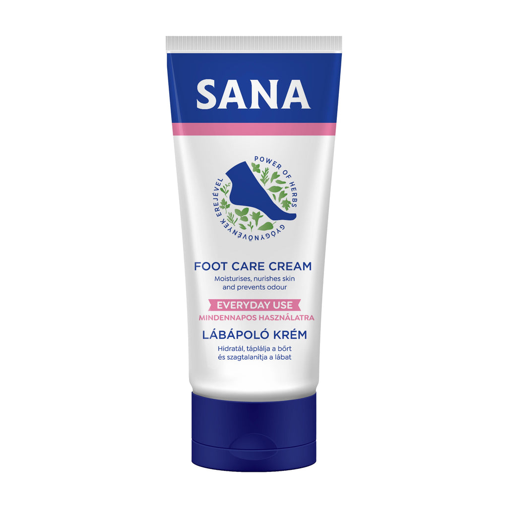 Sana Everyday Use Foot Care Cream tube on a white background